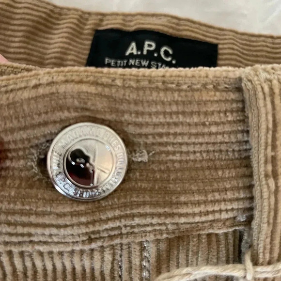 A.P.C petite new standard beige corduroy pants - Picture 4 of 10